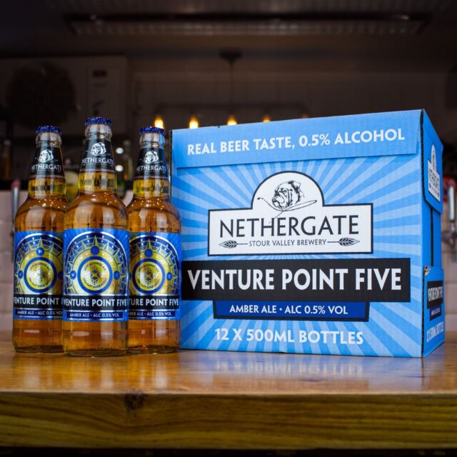 SIMPLY THE BEST .... do do do! 🏆 
For people who love the taste of real beer but don't fancy the alcohol! Venture Point Five is the full taste experience but just 0.5% ABV!

⭐️⭐️⭐️⭐️⭐ - Read our reviews online at https://nethergate.co.uk/venture-point-5/ 

🛒 Cases are available to buy online or in our shops for £23.00! (or £20.70 if you're one of our wonderful members! ❤️)

#lowalcohol #venturepointfive #realalenoalcohol #highincraftlowinalc #pointfive